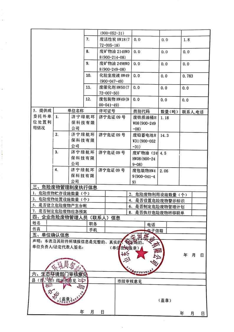 2025年乐竞体育官网登录入口宏河纸业危险废物第二季度报表_Page2.jpg