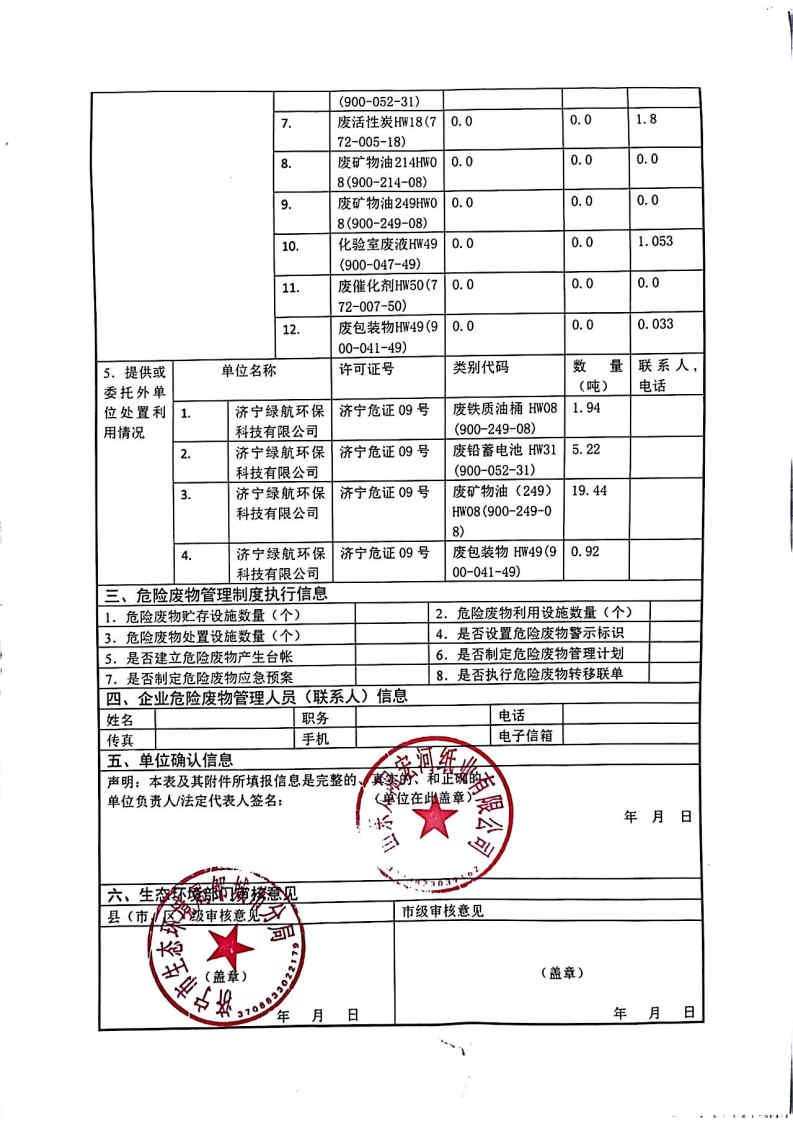 2025年乐竞体育官网登录入口宏河纸业危险废物第三季度报表_Page2.jpg